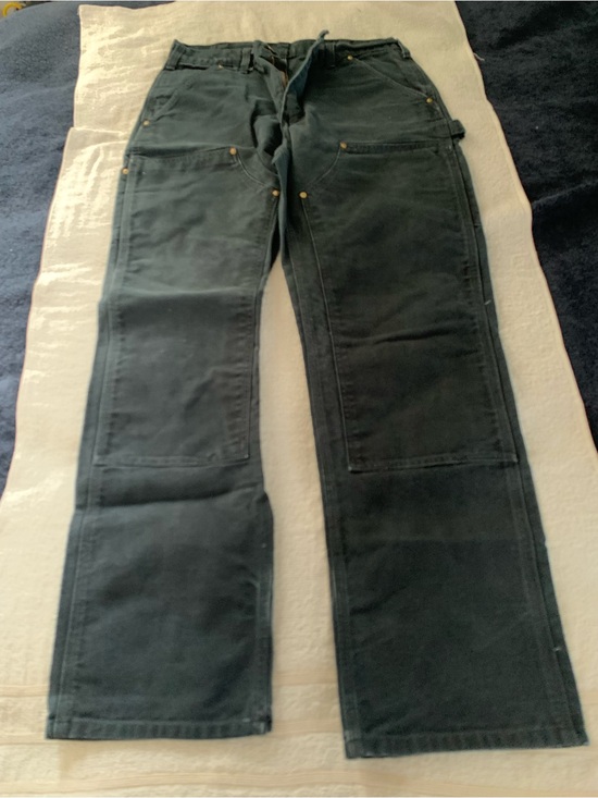Other - Men's Dark Green Work Jeans - Durable Utility Style